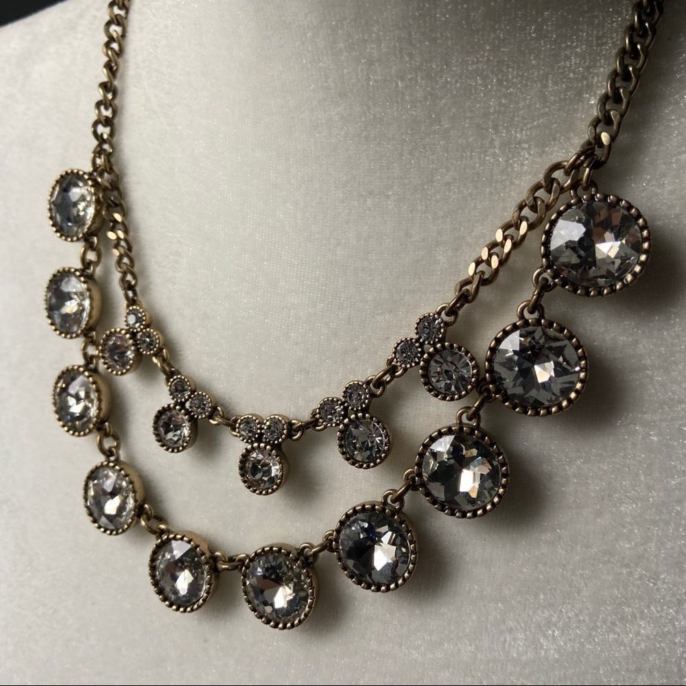 Loft double-strand jewel bib necklace - Picture 3 of 4